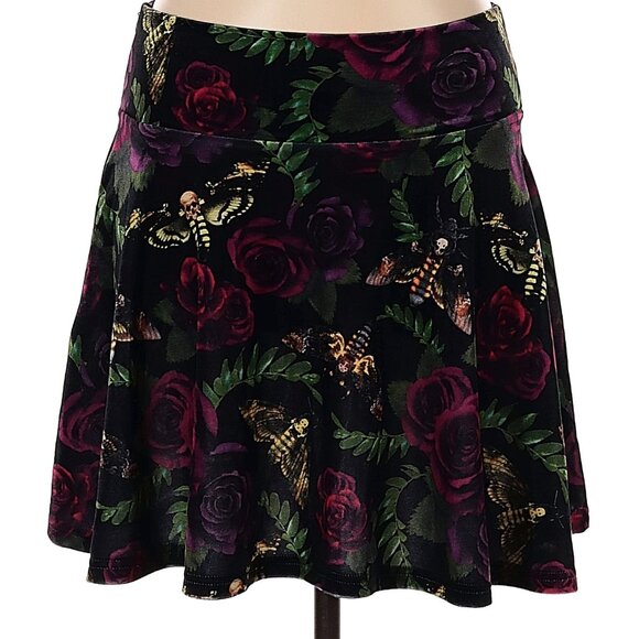 KILLSTAR Sabrina Nightlife whimsigoth velvet skater skirt - Picture 4 of 7